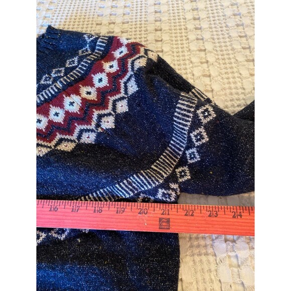 Weatherproof Vintage Original Sweater Size XL Crewneck Fair Isle Black Red EUC - Picture 11 of 12